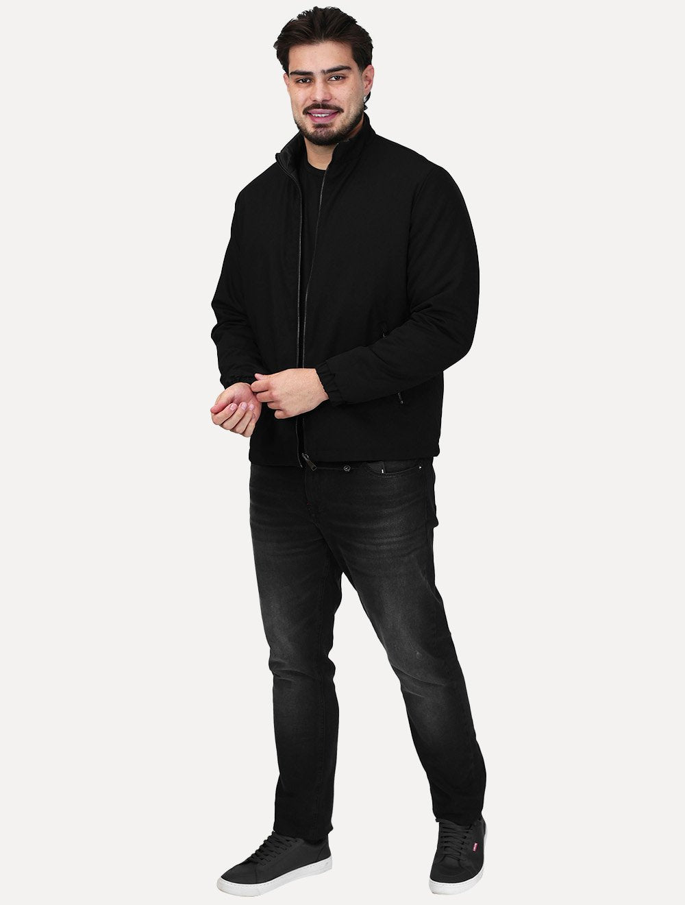 Jaqueta Aramis Masculina Matelasse Dupla Face PV Preto/Marinho