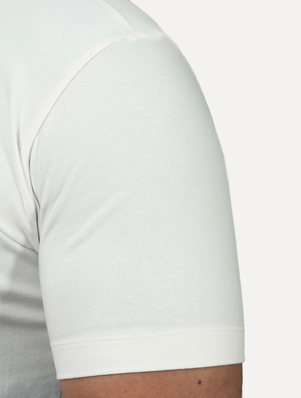 Camiseta K&J Black Cotton Flex Slim Off-White