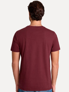 Camiseta John John Masculina Slim Fit Simple Vinho