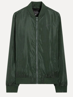 Jaqueta Ellus Masculina Nylon Light Bomber Pocket Verde Escuro