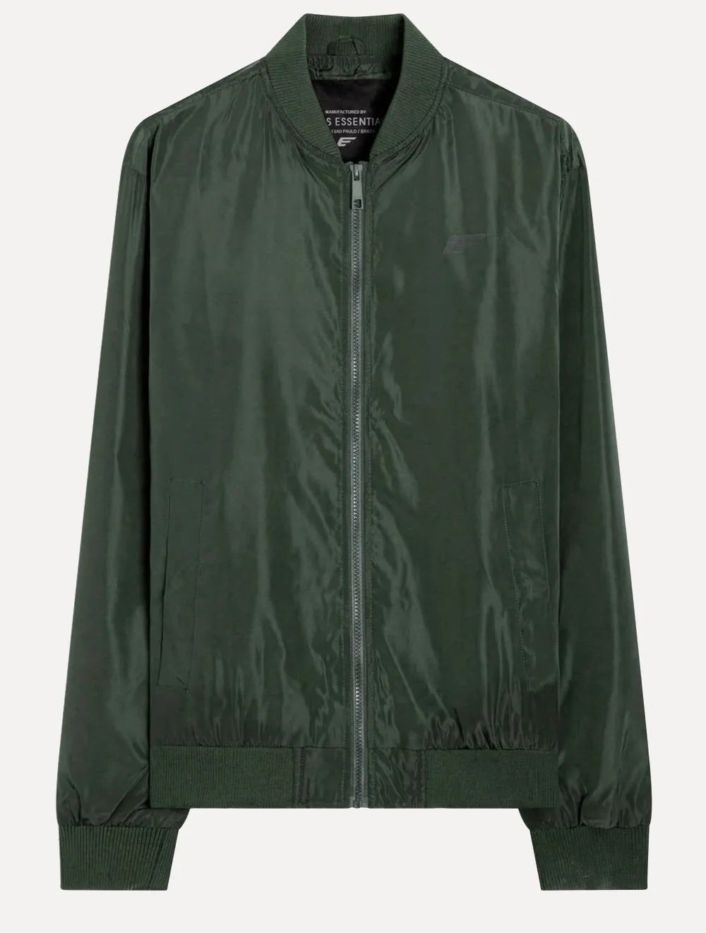 Jaqueta Ellus Masculina Nylon Light Bomber Pocket Verde Escuro