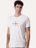 Camiseta Calvin Klein Jeans Masculina New Re Issue Frontal Logo Branca