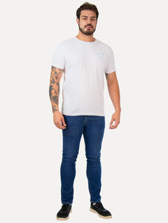 Camiseta Guess Masculina Los Angeles Tropical Branca