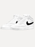 Tênis Nike Masculino Court Vision Mid Next Nature Black Branco