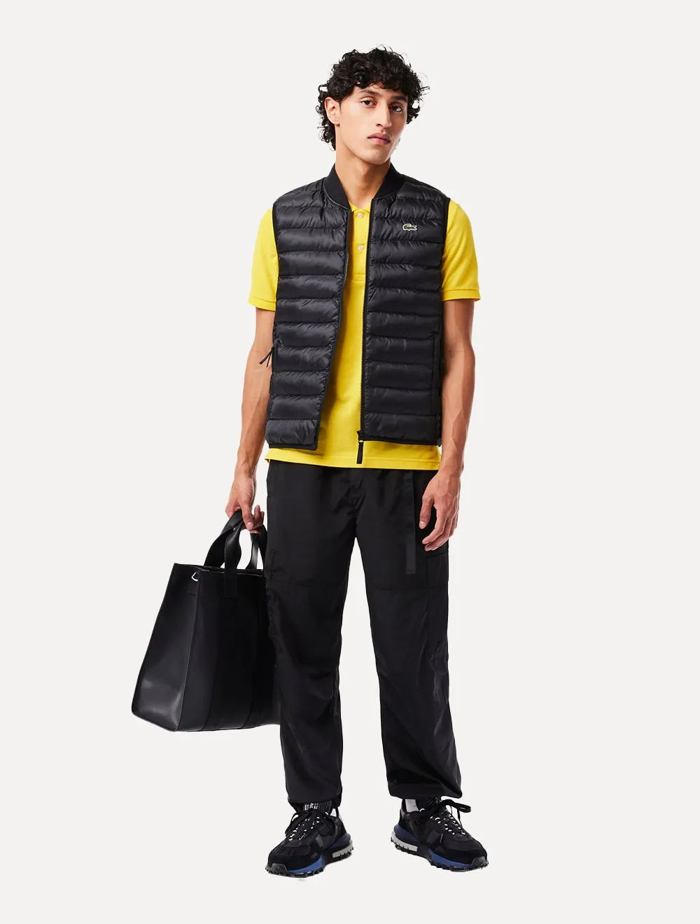 Colete Lacoste Masculino Puffer Water Repellent Vest Preta