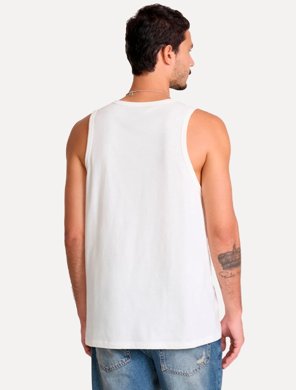 Regata John John Masculina New Regular Fit Rubber Logo Off White