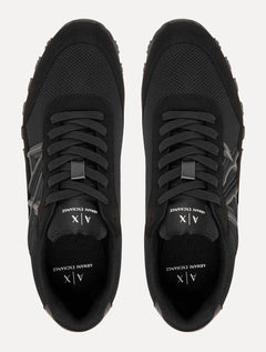 Tênis Armani Exchange Masculino Contrastantes AX Logo All Black Preto