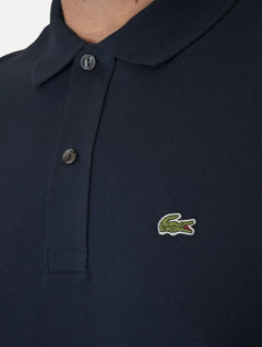 Polo Lacoste Masculina Slim Fit Petit Piquet Azul Marinho