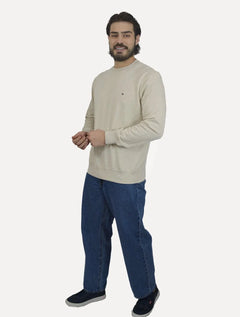 Moletom Tommy Hilfiger Masculino Crewneck Essential Terry Areia