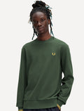 Moletom Fred Perry Masculino Crewneck Laurel Verde