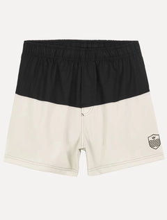Short Osklen Masculino Beachwear Bicolor Off White Preto