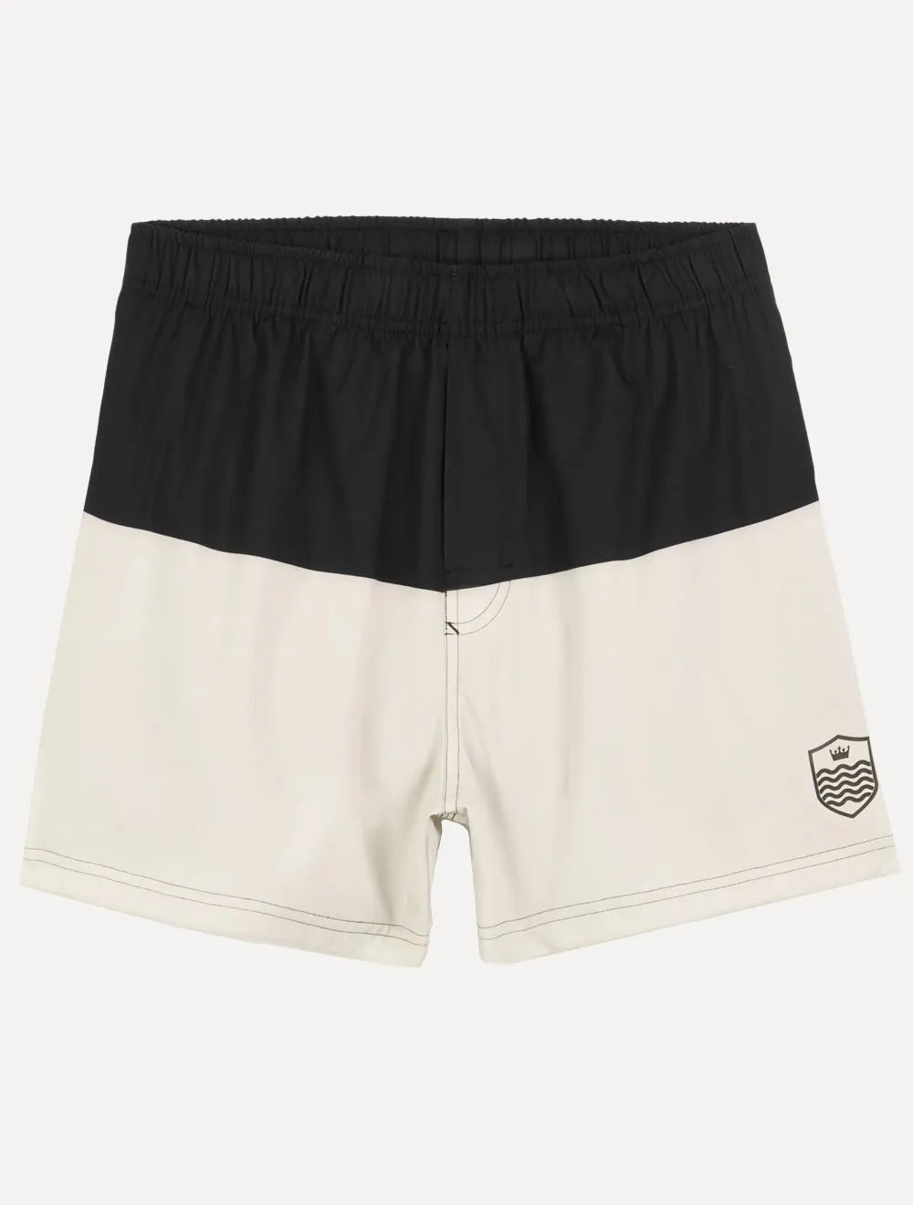 Short Osklen Masculino Beachwear Bicolor Off White Preto