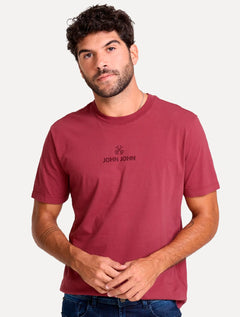Camiseta John John Masculina Regular Fit Loft Vinho