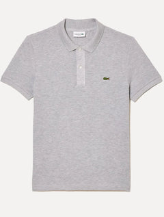 Polo Lacoste Masculina Slim Fit Petit Piquet Cinza Mescla