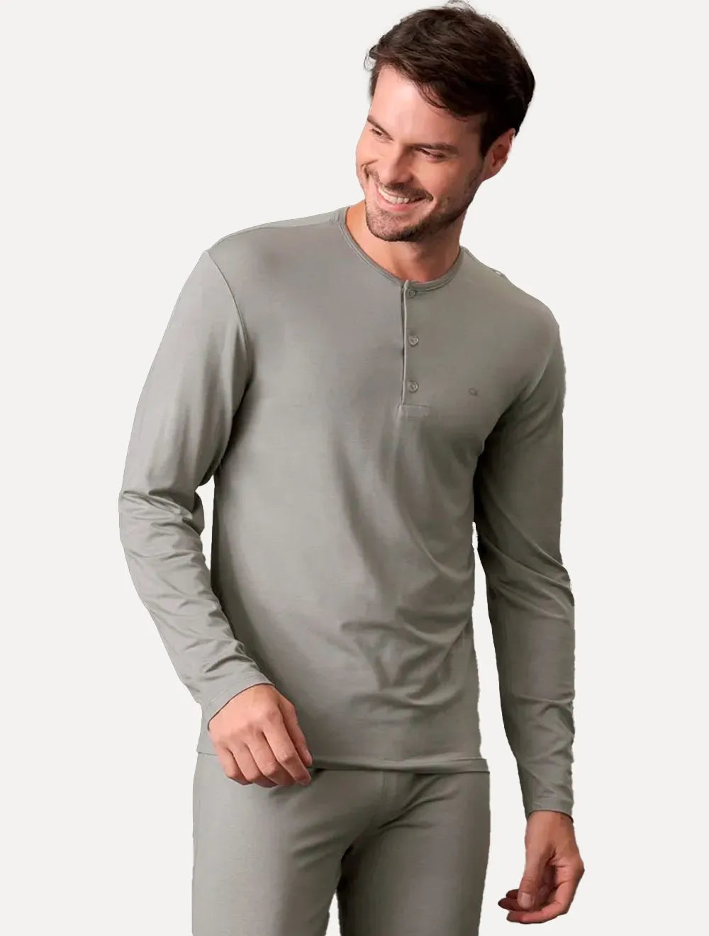 Pijama Calvin Klein Masculino Calça Modal CK Logo Cinza