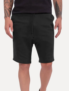 Bermuda Calvin Klein Jeans Moletom CK Silk Barra Rect Preta