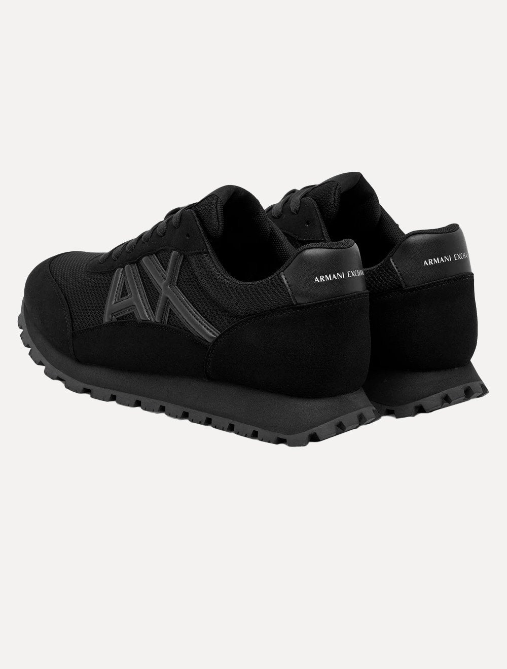 Tênis Armani Exchange Masculino Contrastantes AX Logo All Black Preto