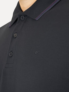 Polo Ellus Masculina Piquet Classic Easa Friso Midnight Blue Azul Marinho