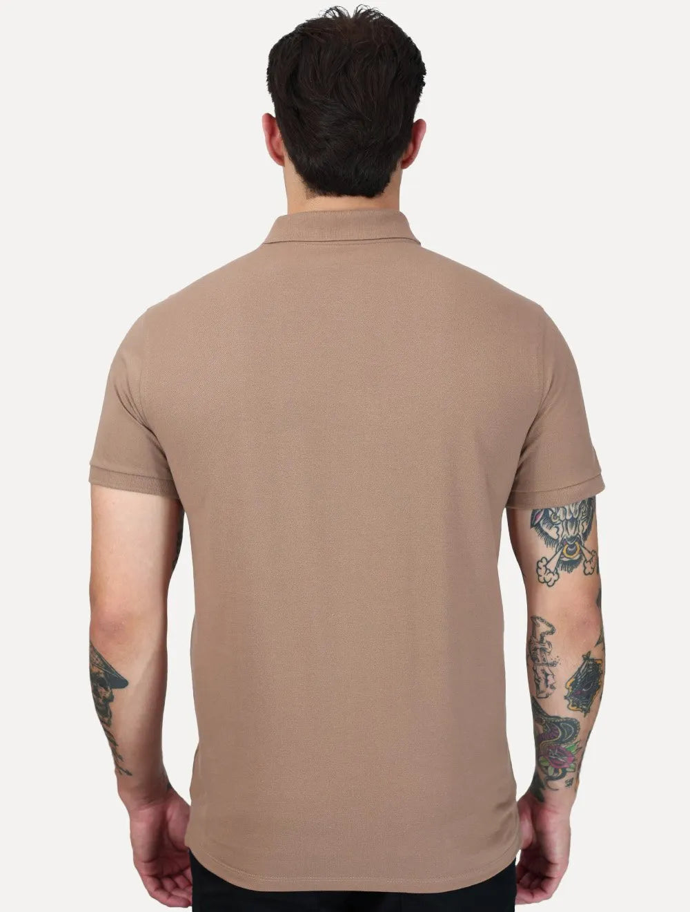 Polo Dudalina Piquet Essentials Cotton Basica Marrom Claro