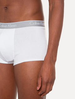 Cueca Calvin Klein Low Rise Trunk Print Branca Pack 2UN