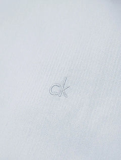Camisa Calvin Klein Masculina Slim Essential Basic Logo Azul Claro