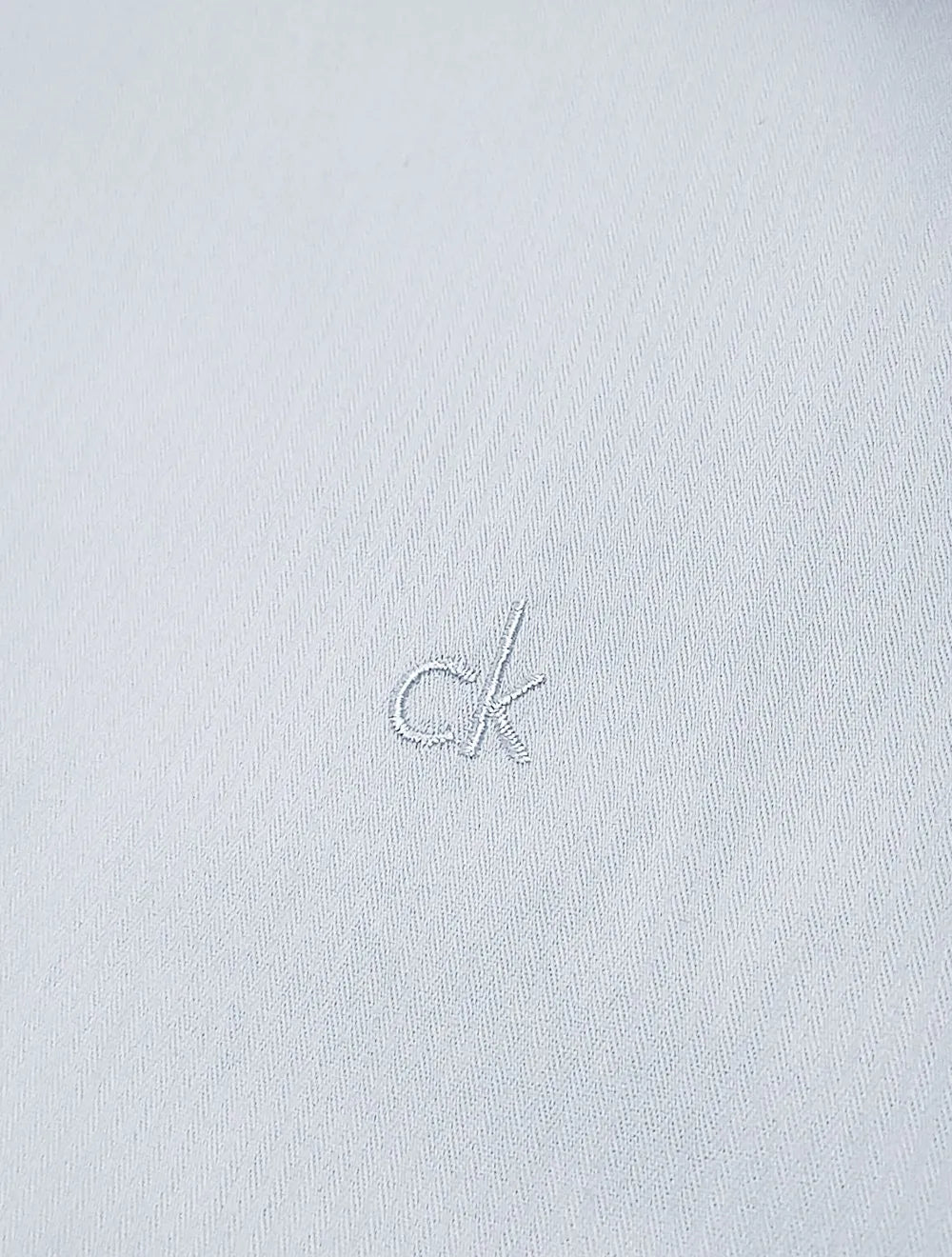 Camisa Calvin Klein Masculina Slim Essential Basic Logo Azul Claro