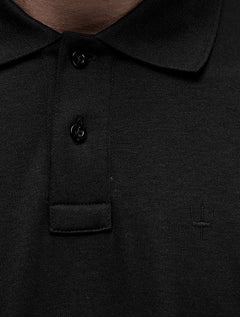 Polo Osklen Masculina Comfort Tridente Pure Touch Mono Logo Preta