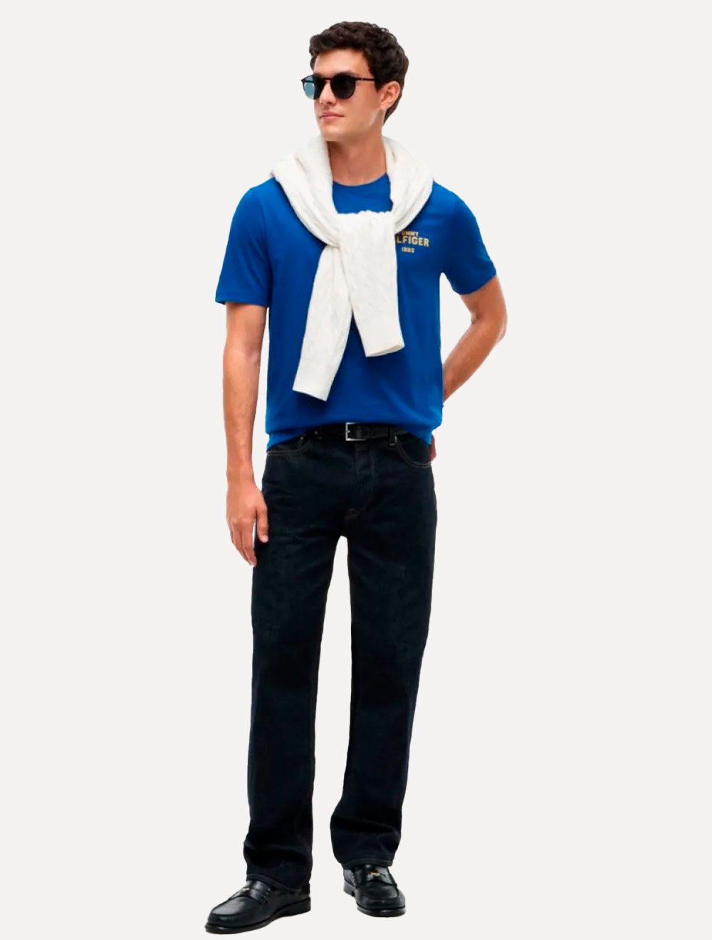 Camiseta Tommy Hilfiger Masculina 1985 Chest Print Azul