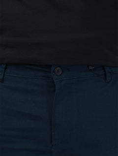 Bermuda K&J Black Masculina Casual Flex Cetim Azul Marinho