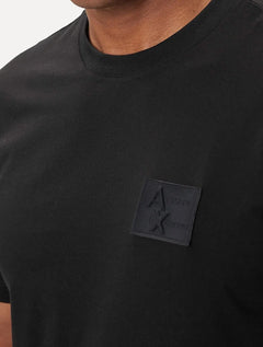 Camiseta Armani Exchange Masculina Regular Rubber AX Logo Preta