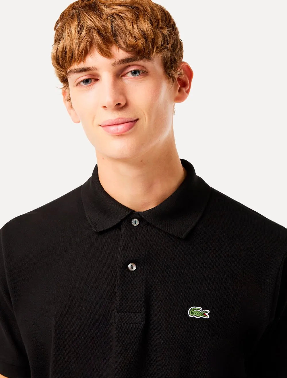 Polo Lacoste Masculina L.12.12 Preta