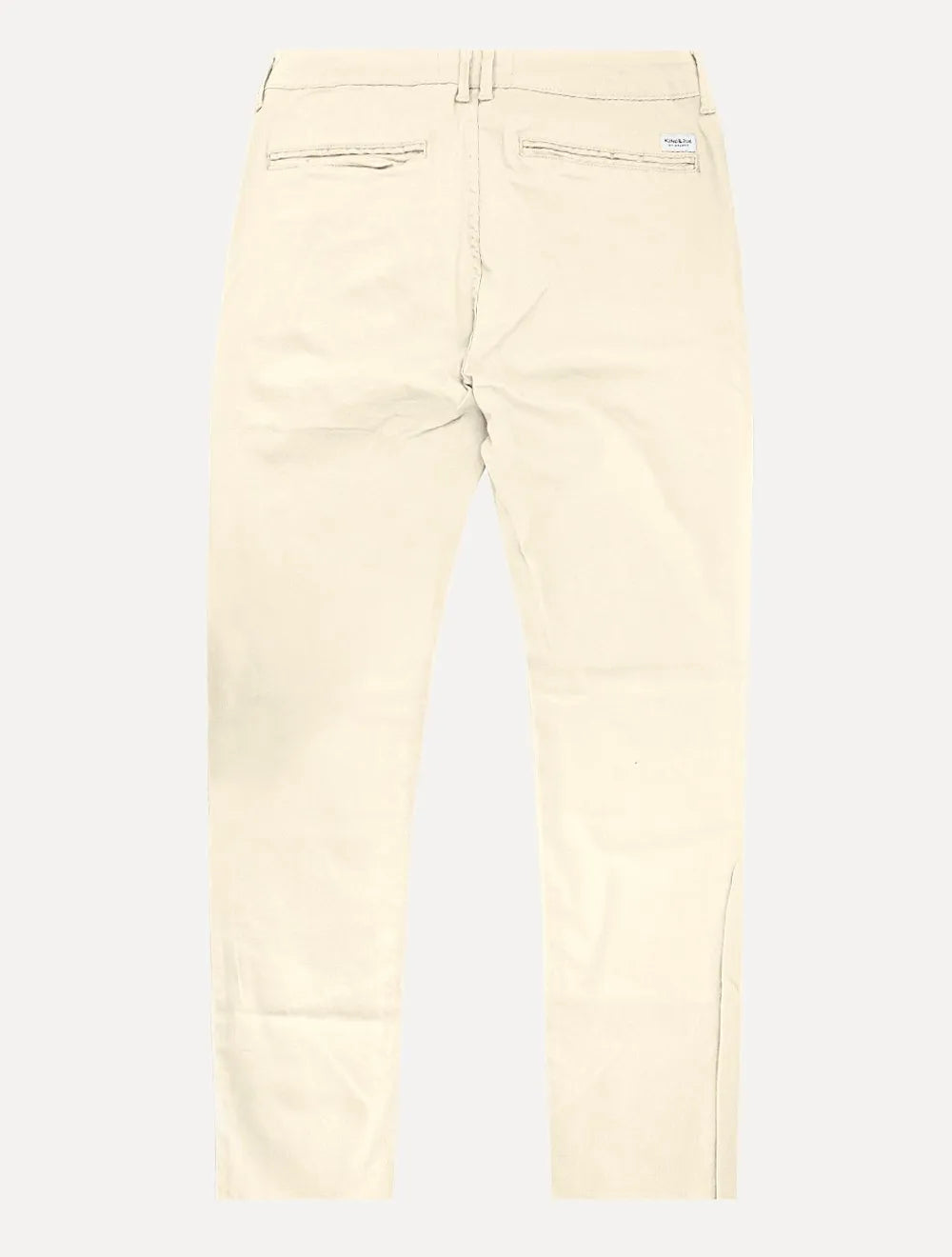 Calça King & Joe Sarja Masculina Slim Plaid Areia