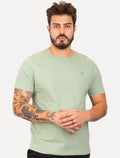 Camiseta Dudalina Masculina Essentials Moda Logo Verde Claro