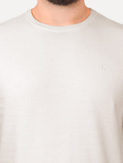 Camiseta Calvin Klein Jeans Masculina Soft CK Logo Off-White