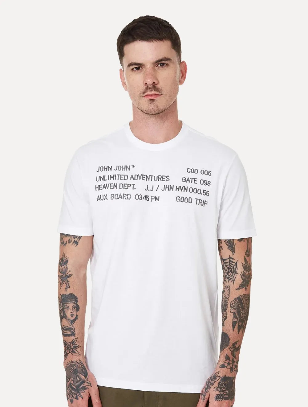 Camiseta John John Masculina Regular Fit Gate 098 Branca