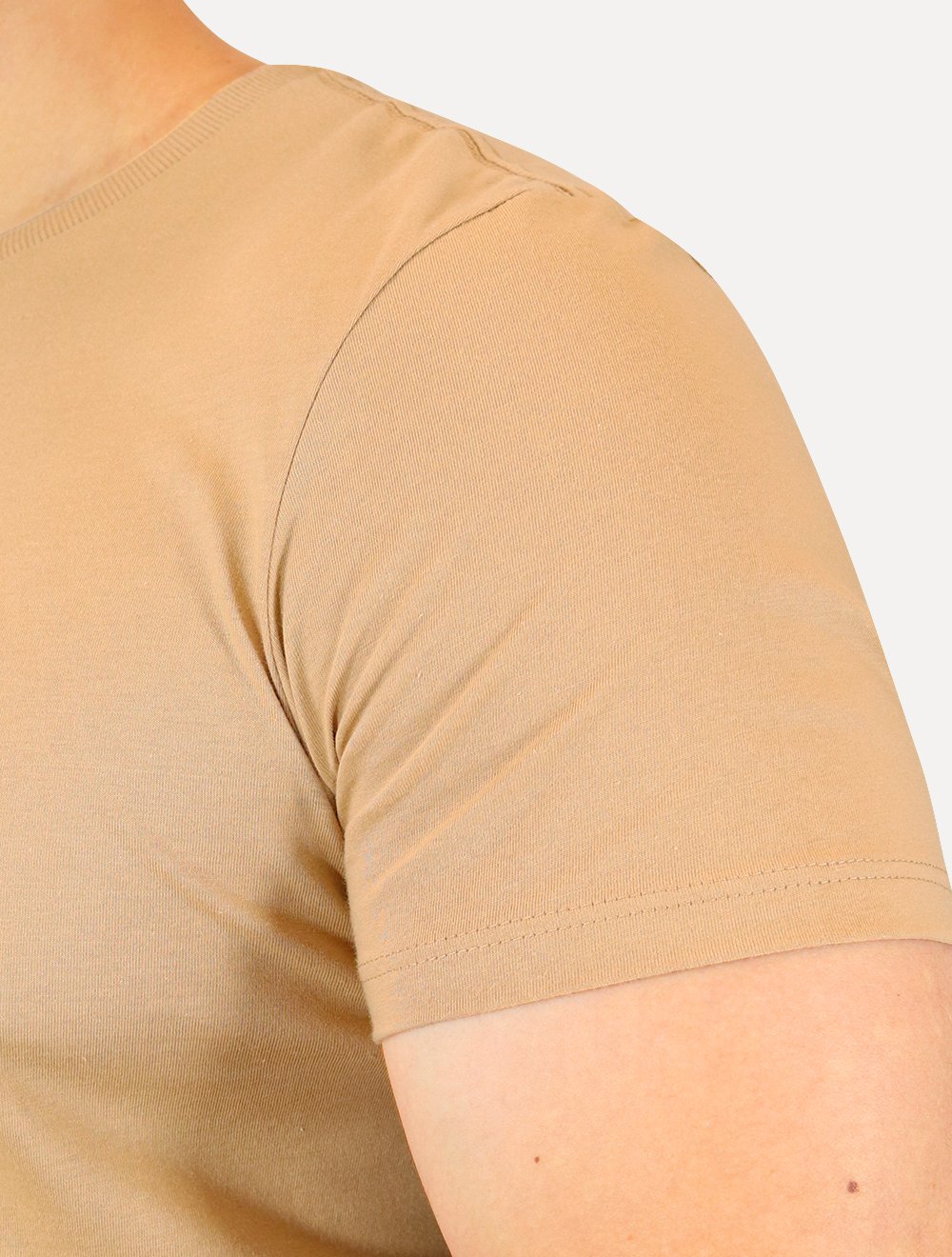 Camiseta Colcci Masculina Back To Basics Orange Logo Bege