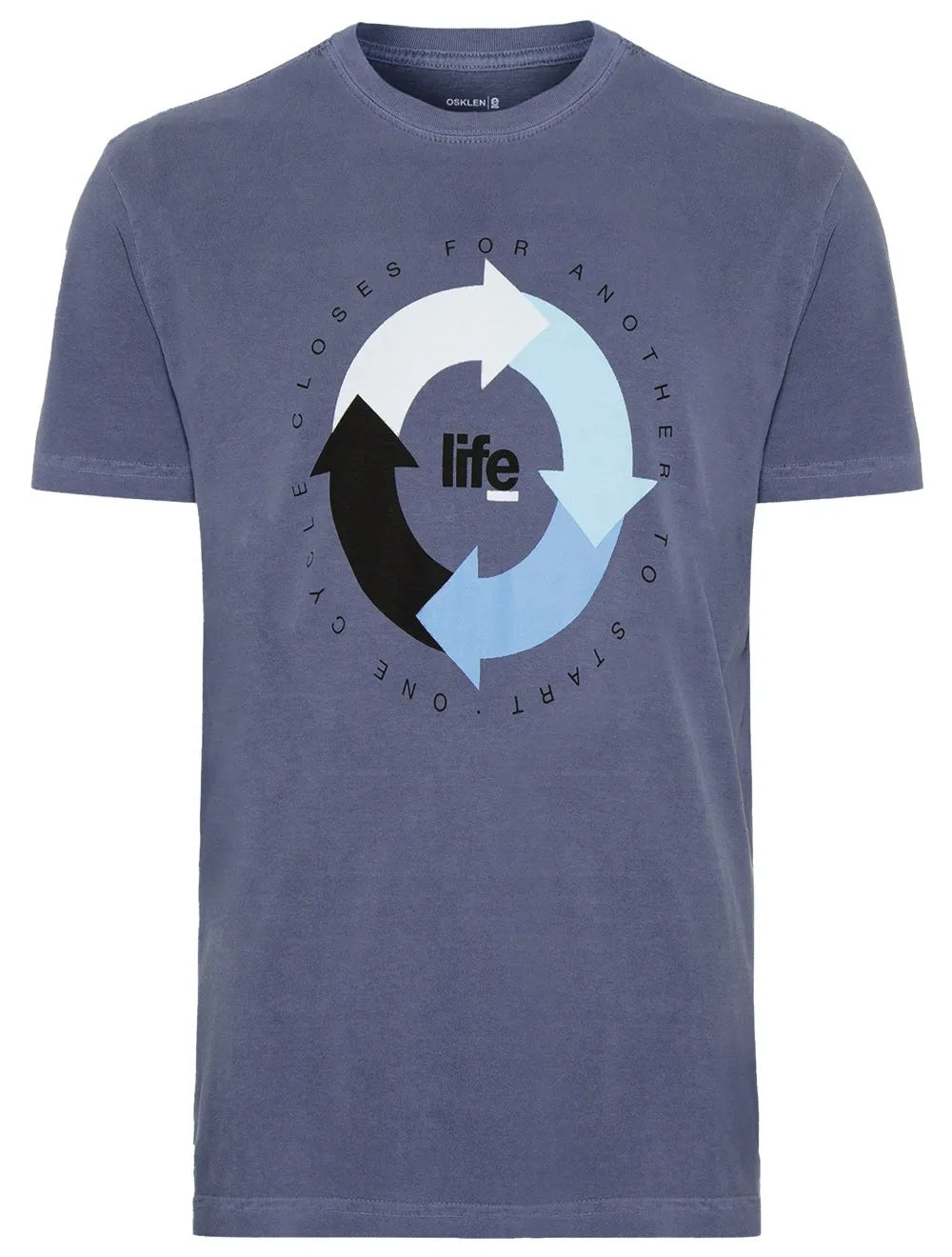 Camiseta Osklen Masculina Regular Rough Stone Eco Life Cycle Azul