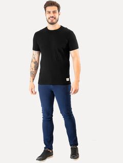 Camiseta Calvin Klein Jeans Masculina Flamê Etiqueta Preta