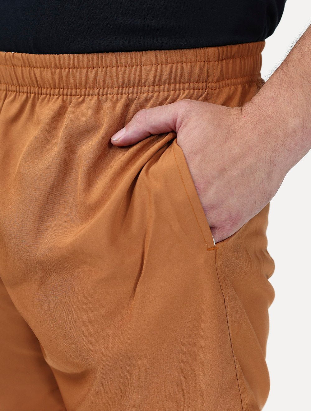 Short King & Joe Masculina Nylon Flex Colors Marrom