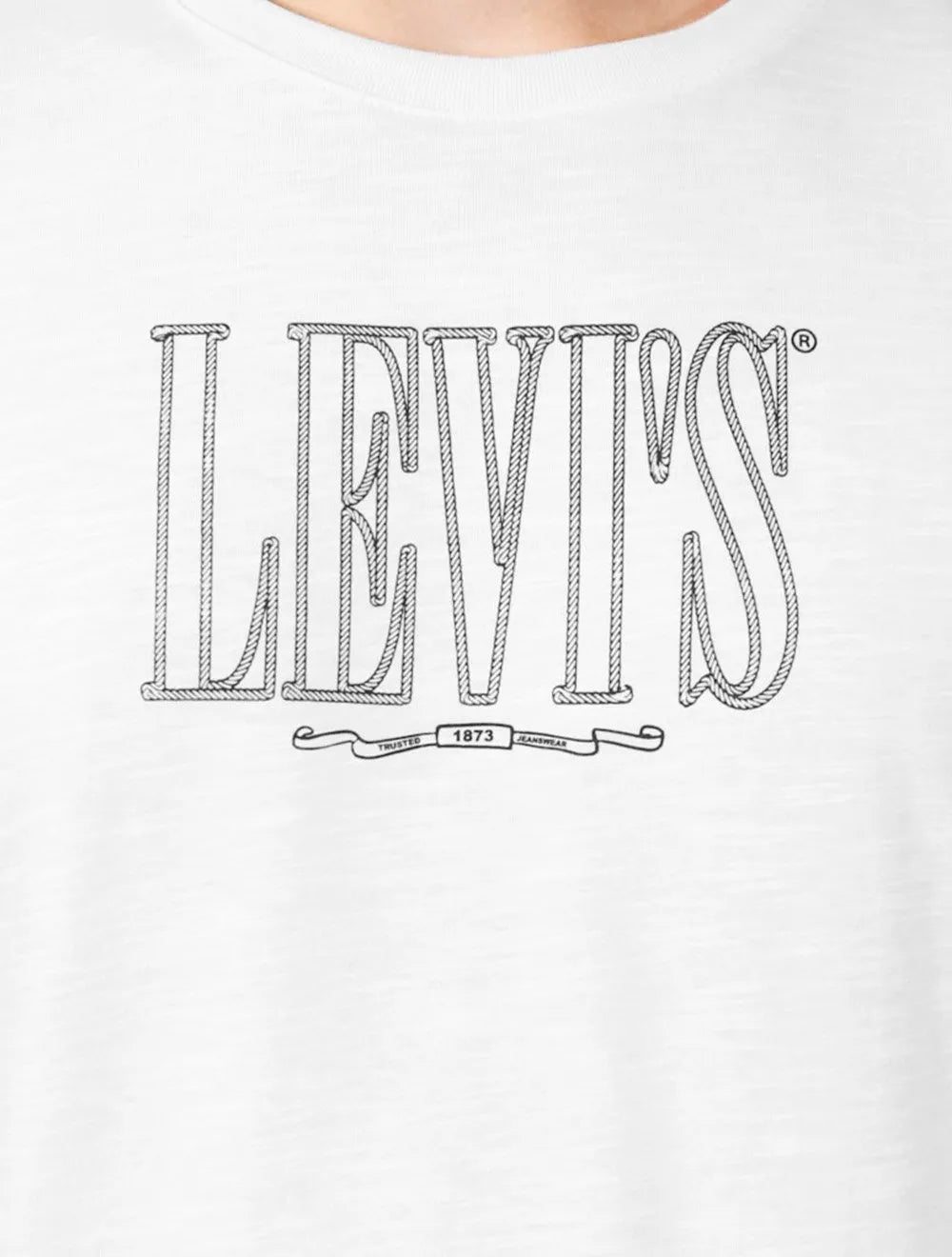 Camiseta Levis Masculina Rope Country Center Logo Branca Mescla