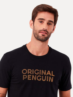 Camiseta Original Penguin Masculina Regular Logo Points Preta