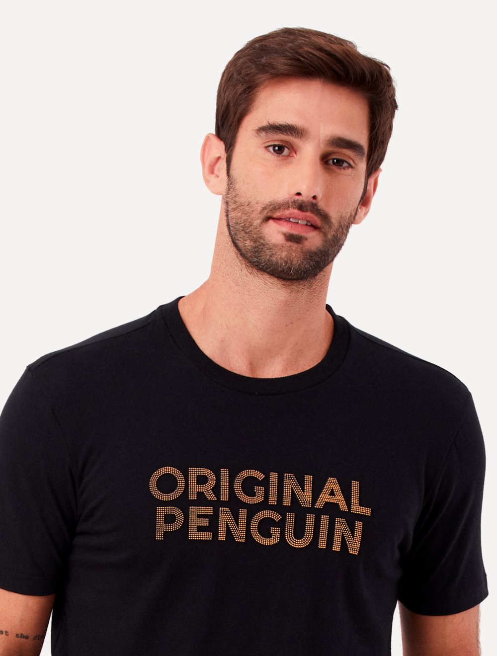 Camiseta Original Penguin Masculina Regular Logo Points Preta
