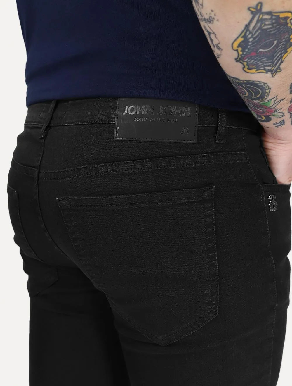 Calça John John Jeans Masculina Skinny Low Omaha Black Escuro