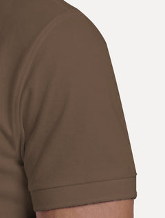 Polo Aramis Masculina Piquet Inner Detail Dark Logo Marrom