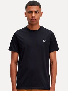 Camiseta Fred Perry Masculina Regular Back Graphic Laurel Preta