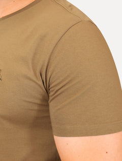 Camiseta Reserva Masculina Super Slim C-Neck Marrom