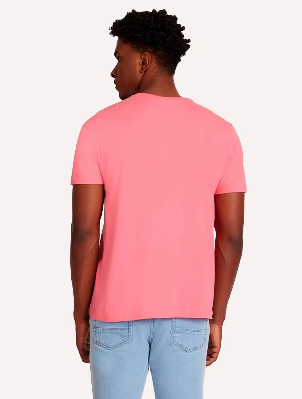 Camiseta Aramis Masculina Basic Lisa Rosa Coral