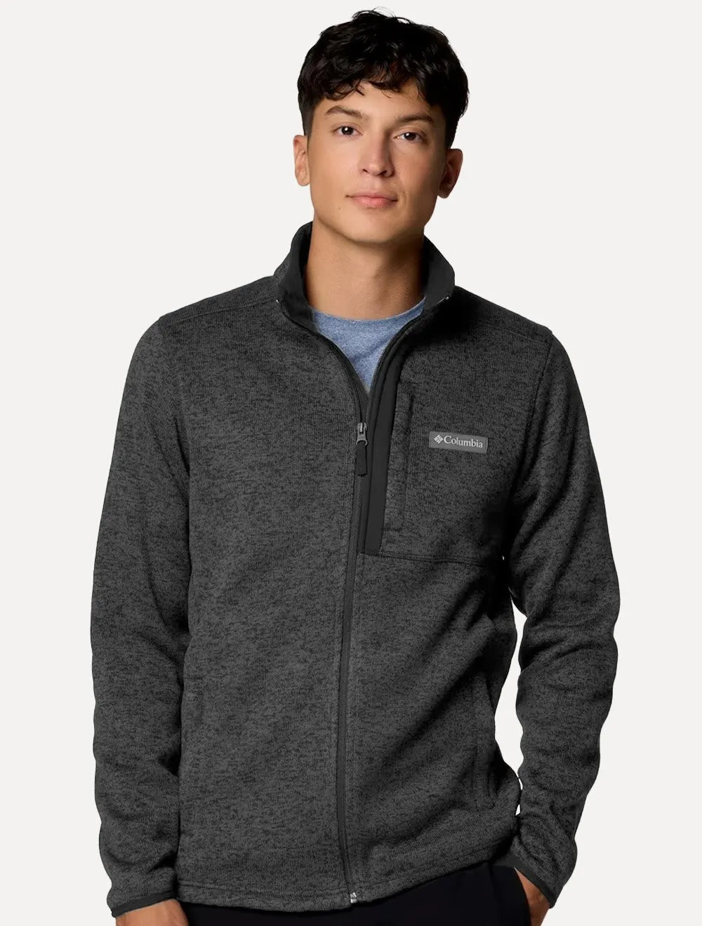 Jaqueta Columbia Masculina Fleece Sweather Weather Full Zip Preto