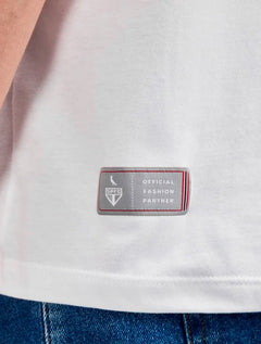 Camiseta Reserva Masculina SPFC Patch Minimalist Branca