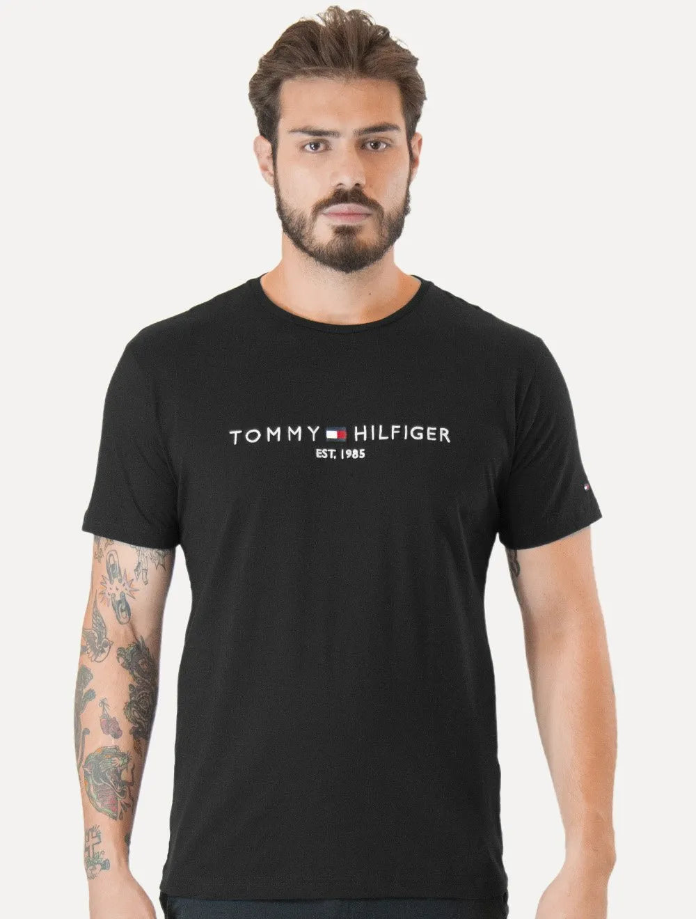 Camiseta Tommy Hilfiger | Core Logo Tee Preta